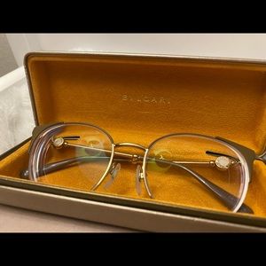 Bvlgari authentic brown on pale gold size 54 mm frame